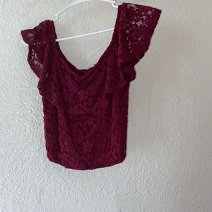 Burgundy crop top